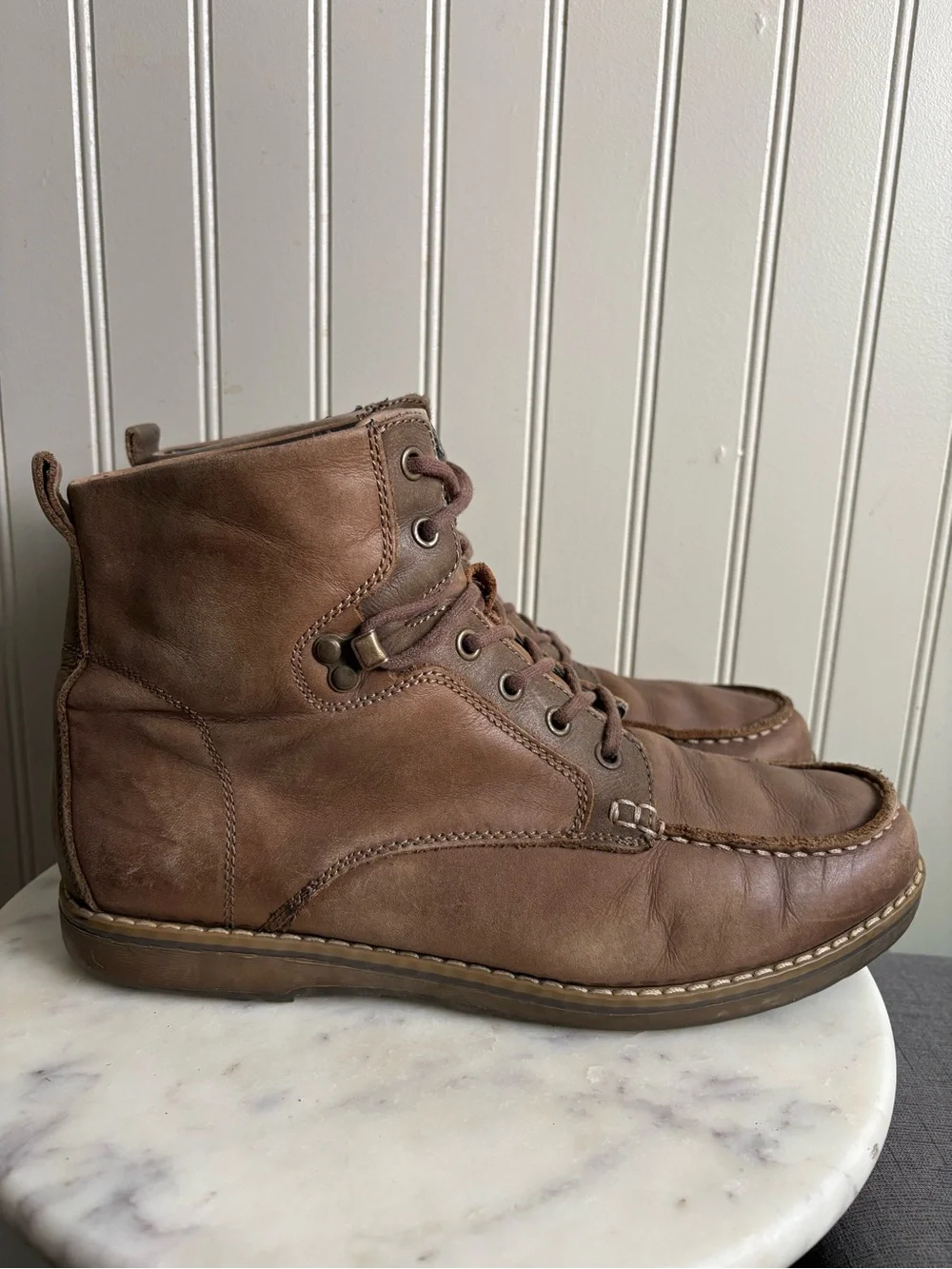 GBX Leather Layne Lace Up Chukka Works Boots Men’s 10 Brown Classic Outdoors